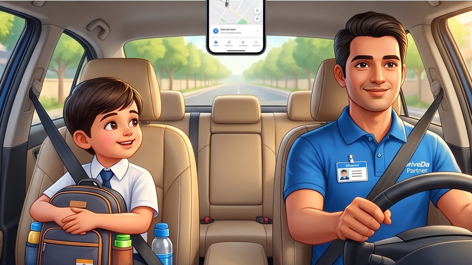 School pickup and drop driver service in Delhi NCR
